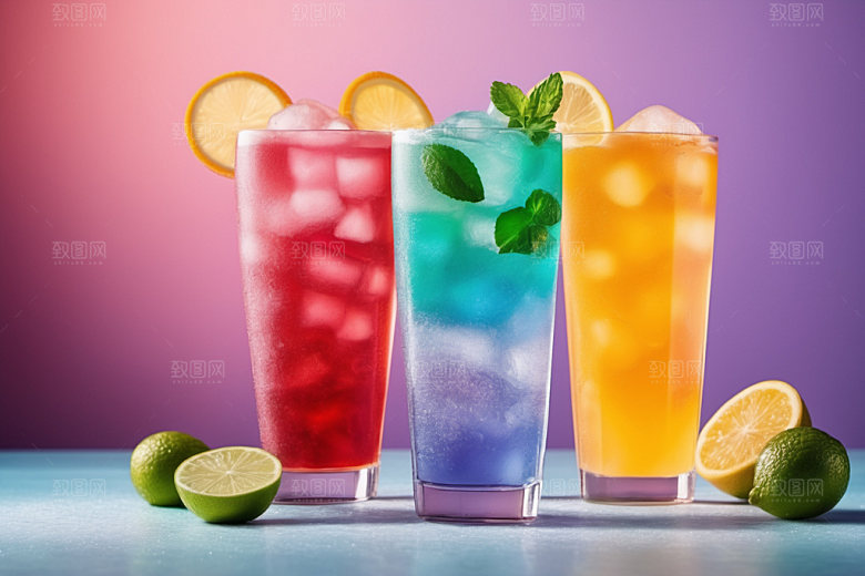 果汁饮品创意摄影图