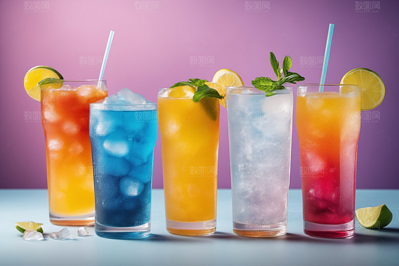果汁缤纷饮料摄影图
