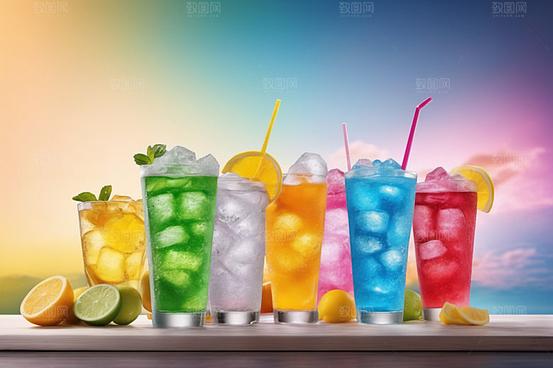 果汁创意果饮摄影图