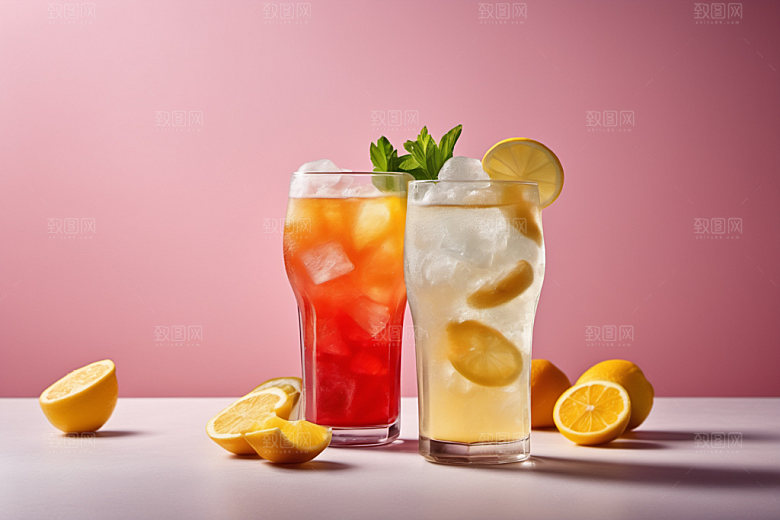 果汁缤纷夏日摄影图