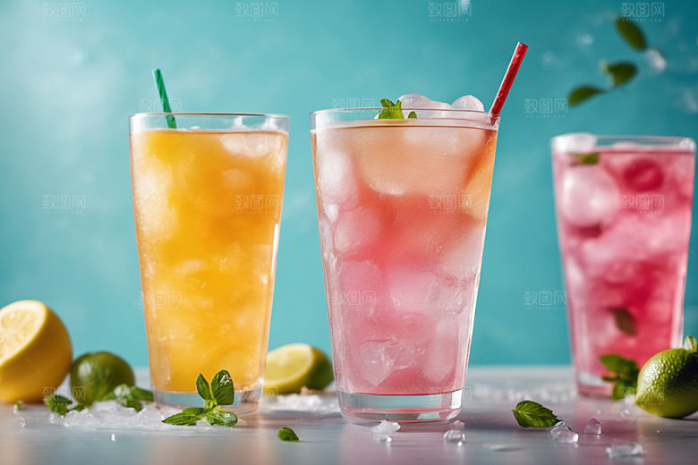 果汁果饮夏天摄影图