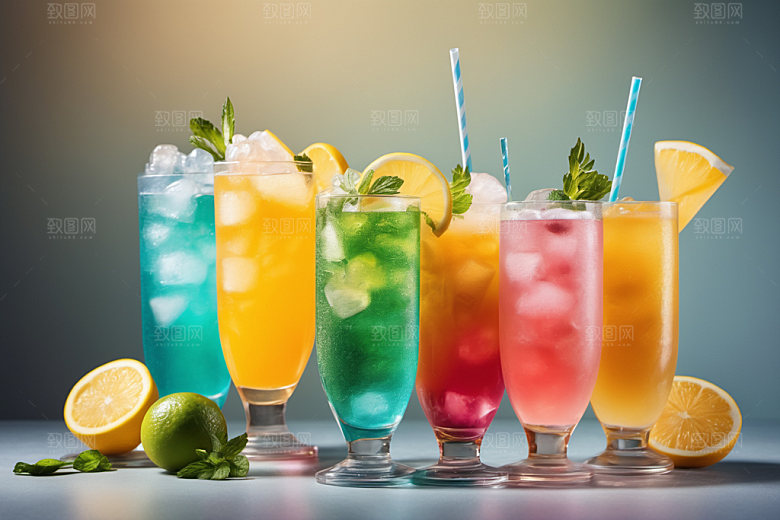 果汁饮品夏天摄影图