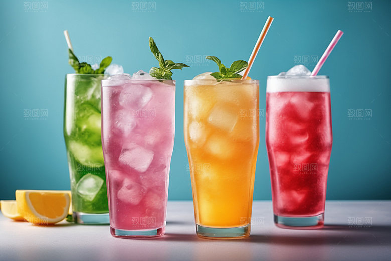果汁茶饮高清摄影图