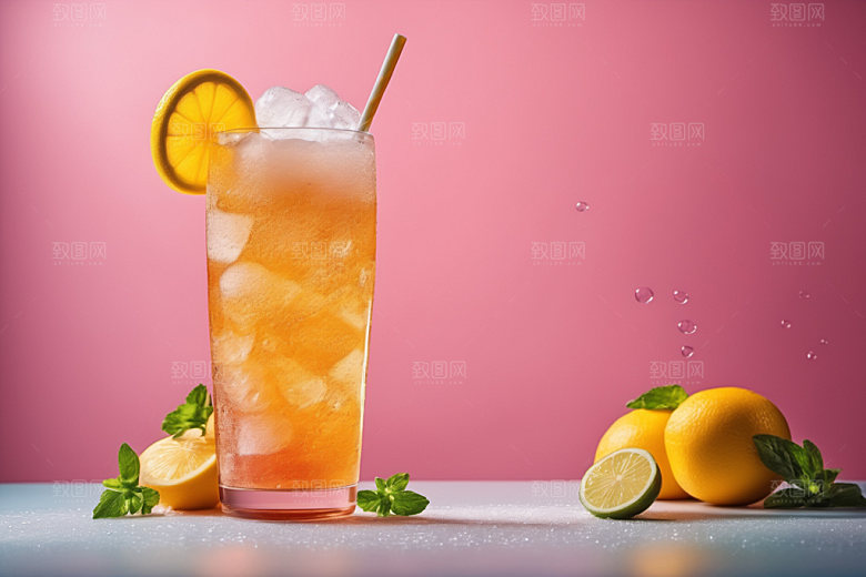 果汁美食冰爽摄影图