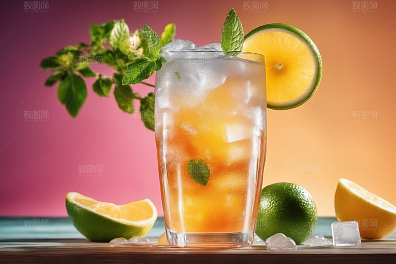 果汁夏天缤纷摄影图