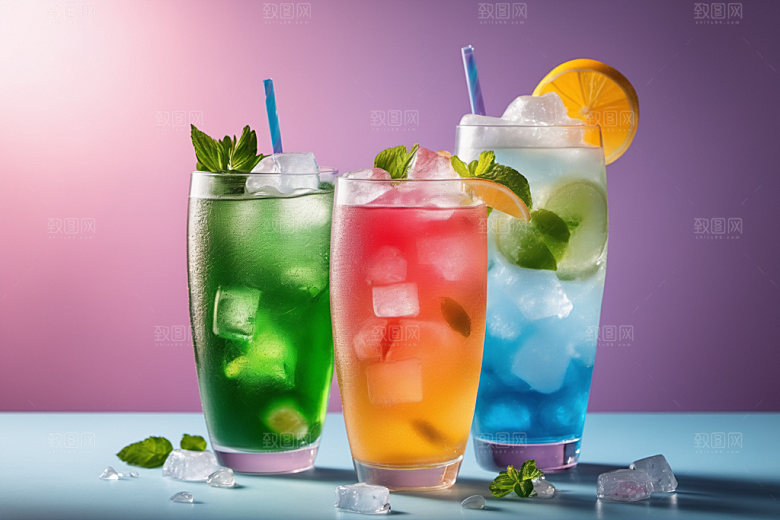 果汁饮品美食摄影图