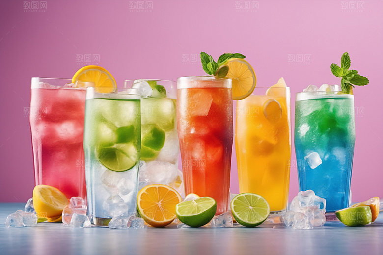 果汁果饮创意摄影图