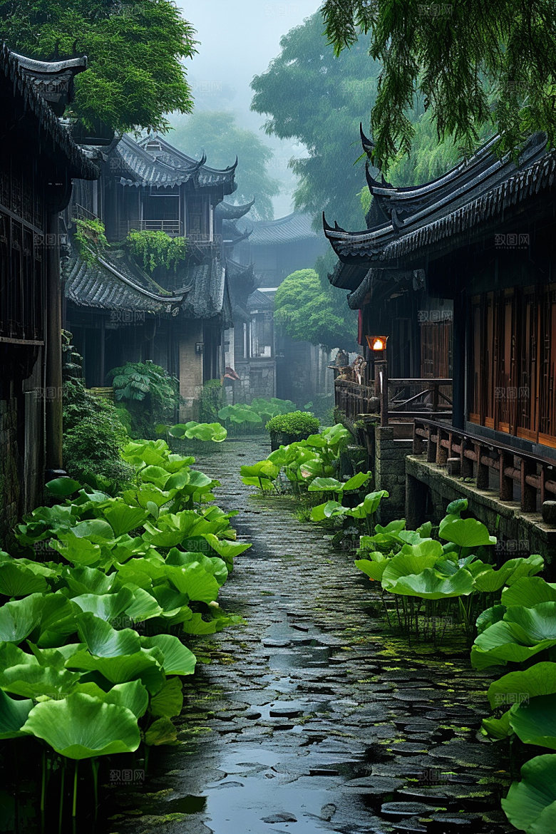 古镇风光景区小镇摄影图