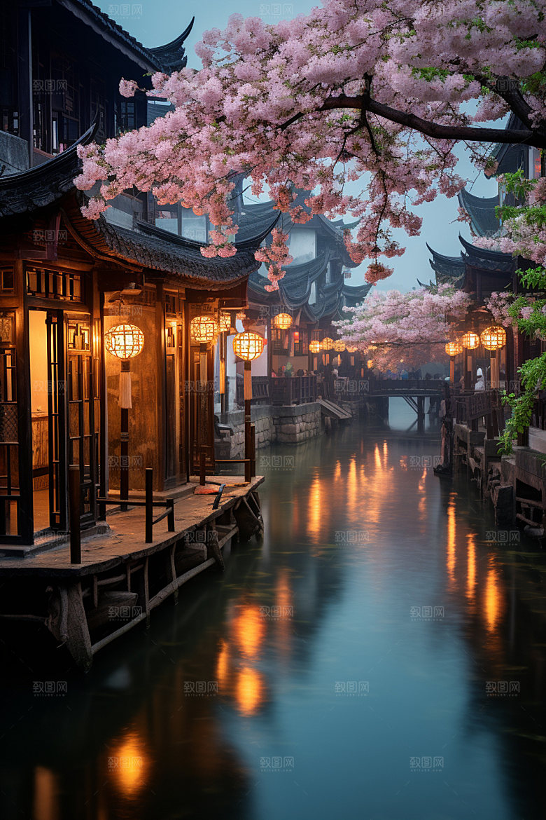 古镇风光山水景区摄影图