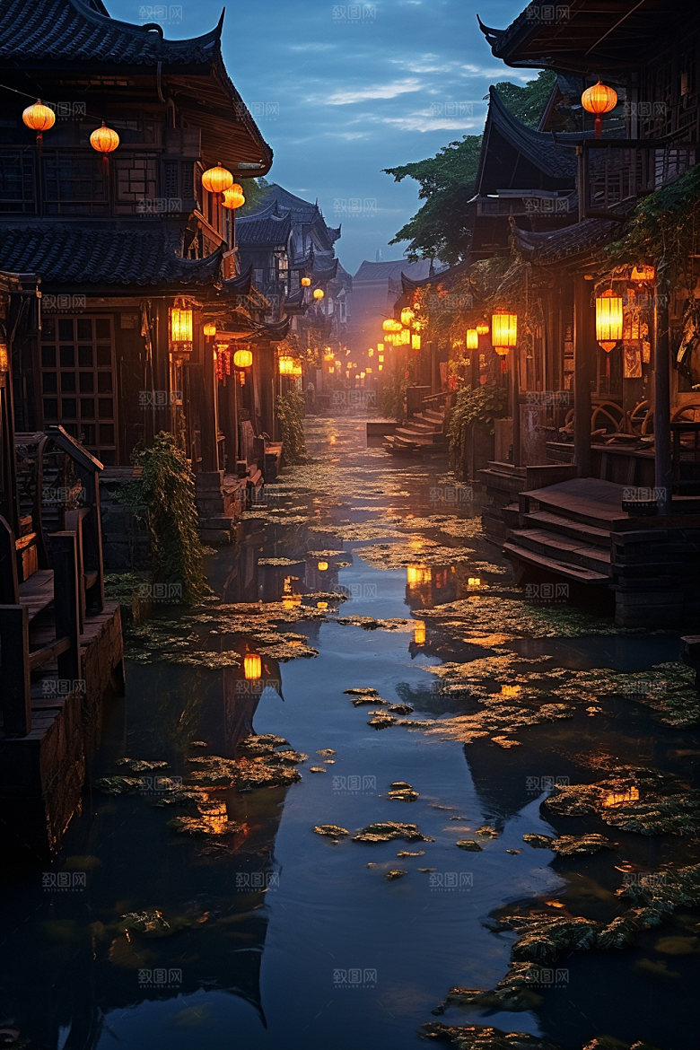 古镇风光山水高清摄影图