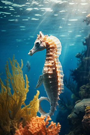 海底世界自然珊瑚礁摄影图