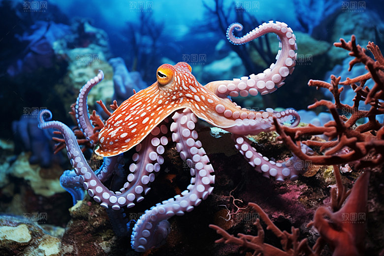 海底世界水底海洋生物摄影图