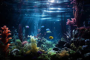海底世界蓝色高清摄影图