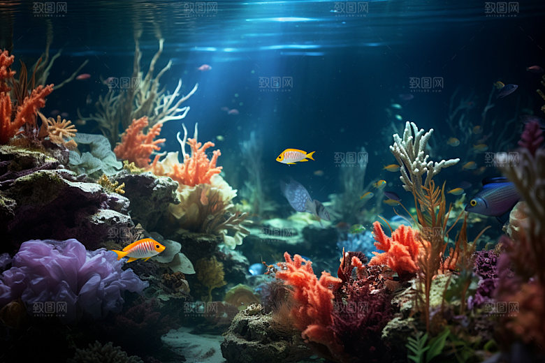 海底世界自然海洋生物摄影图