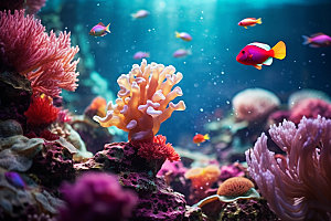 海底世界高清珊瑚礁摄影图