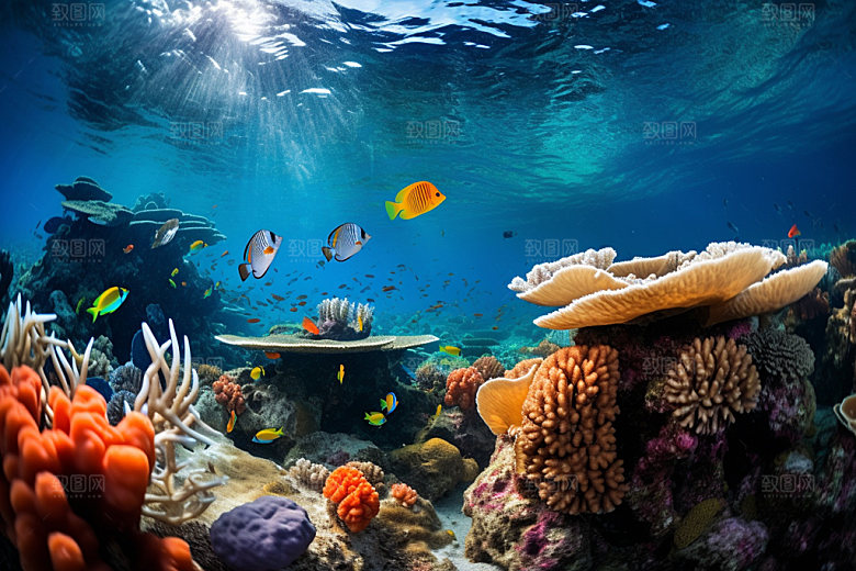 海底世界自然水底摄影图