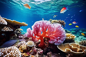 海底世界珊瑚礁自然摄影图