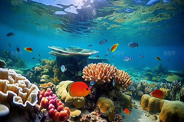 海底世界蓝色高清摄影图