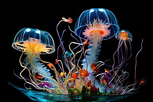 海底世界自然蓝色摄影图
