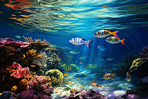 海底世界大海海洋生物摄影图