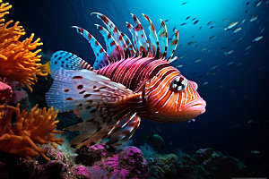 海底世界蓝色自然摄影图