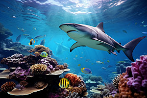 海底世界水底自然摄影图