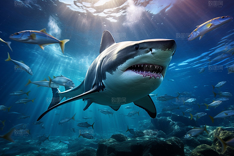 海底世界海洋生物水底摄影图