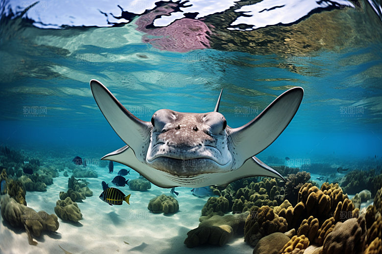 海底世界海洋生物水底摄影图