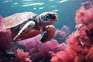 海龟生态高清摄影图