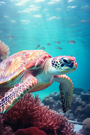 海龟高清动物摄影图