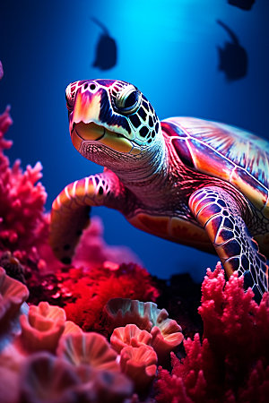 海龟自然海洋生物摄影图