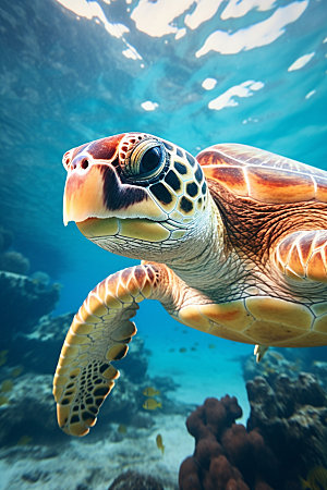 海龟高清生态摄影图