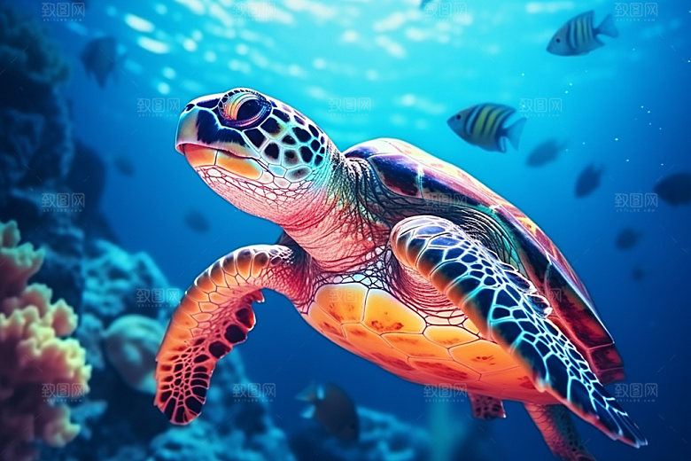 海龟高清动物摄影图