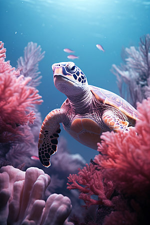海龟环保自然摄影图