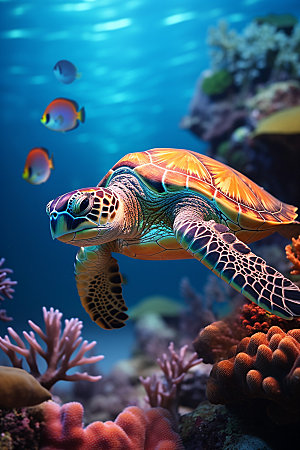 海龟大海动物摄影图