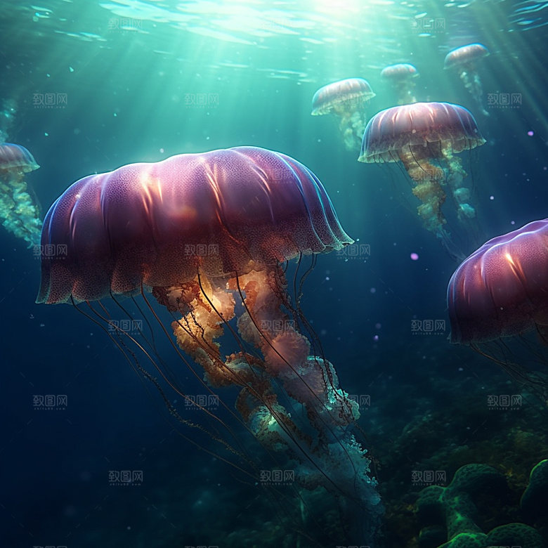 海洋生物水生物高清摄影图