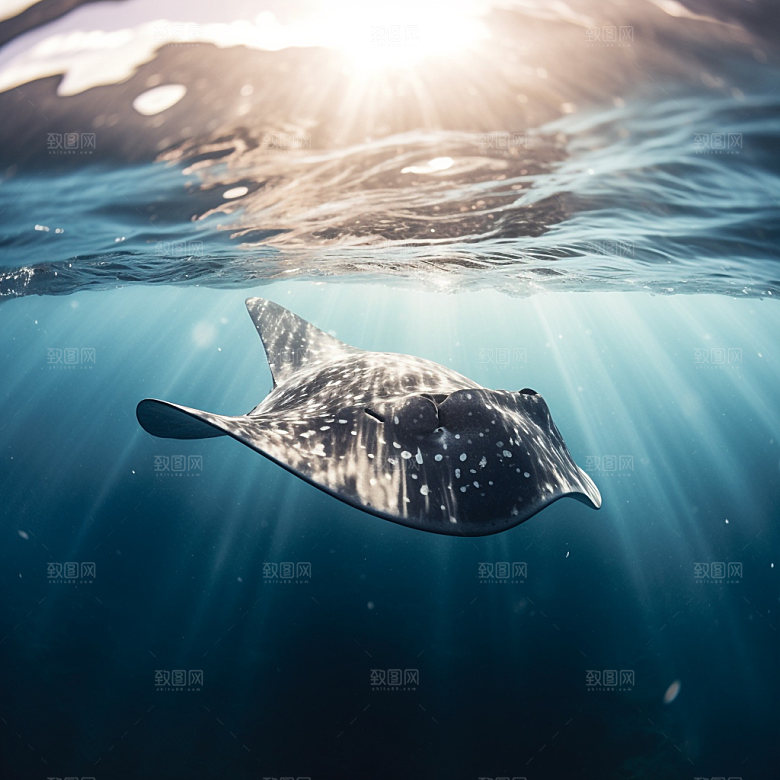海洋生物水生物生态摄影图
