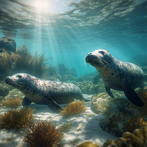 海洋生物水生物自然摄影图