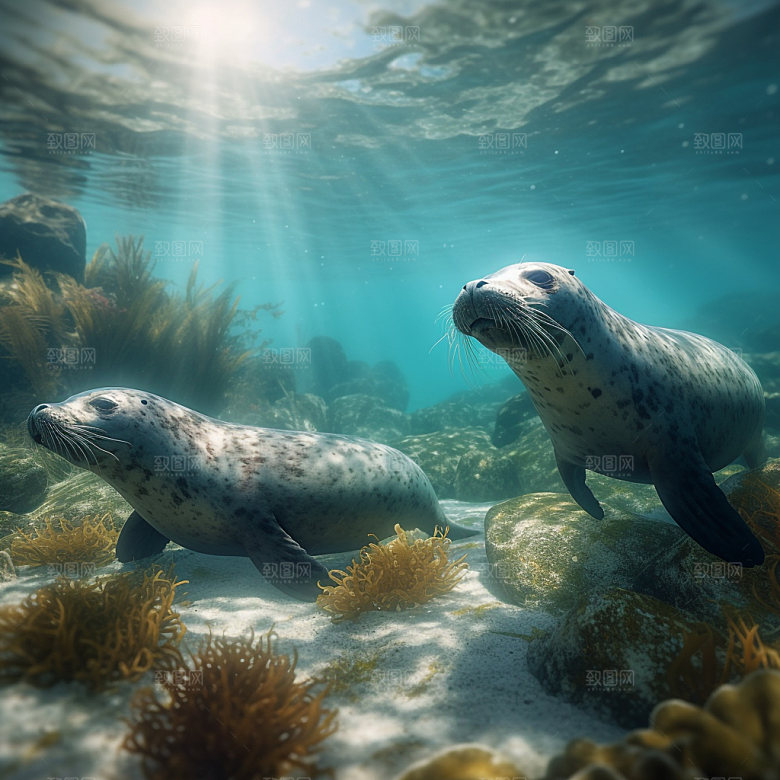 海洋生物水生物自然摄影图