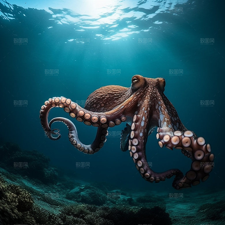 海洋生物生态水生物摄影图