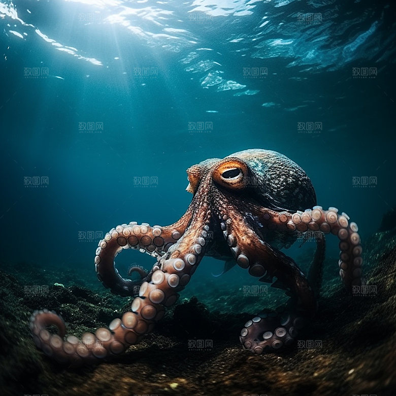 海洋生物海底世界大海摄影图