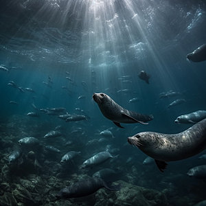 海洋生物海底世界动物摄影图