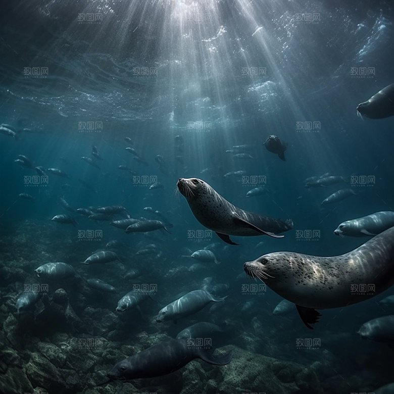 海洋生物海底世界动物摄影图