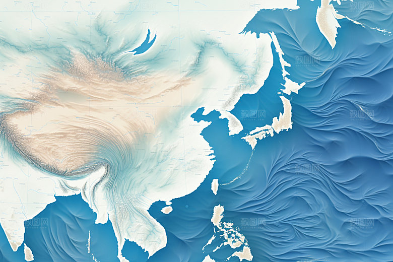 海浪复古水纹纹样