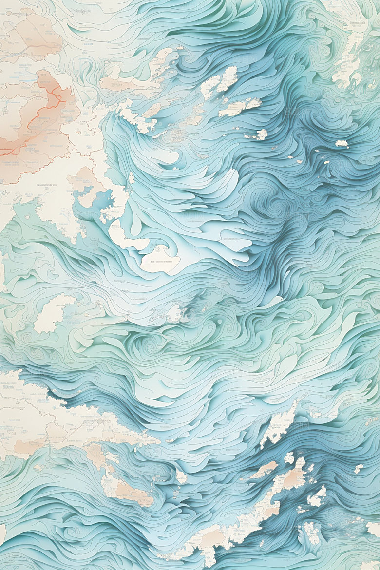 海浪波浪纹理纹样