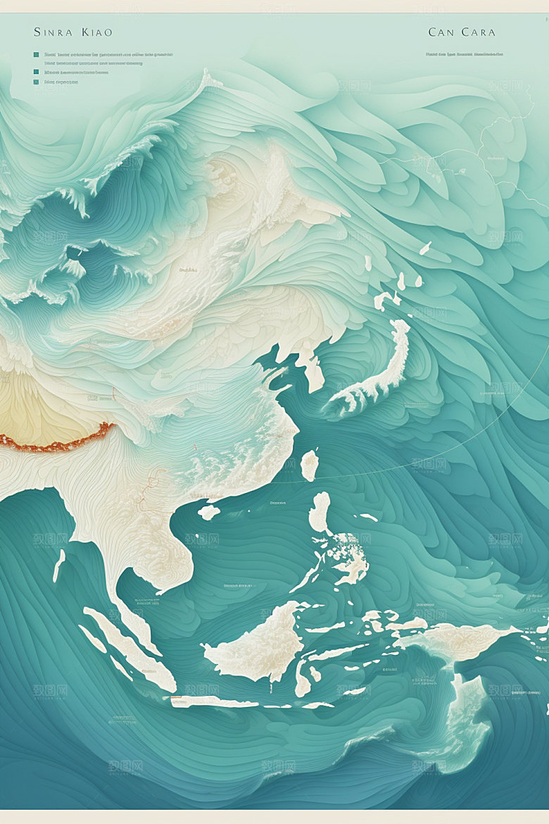 海浪纹理传统纹样