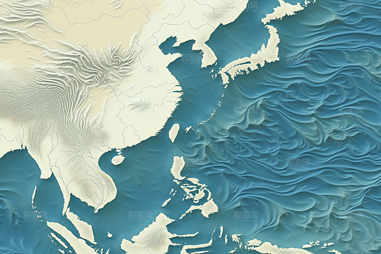 海浪海波纹纹理纹样