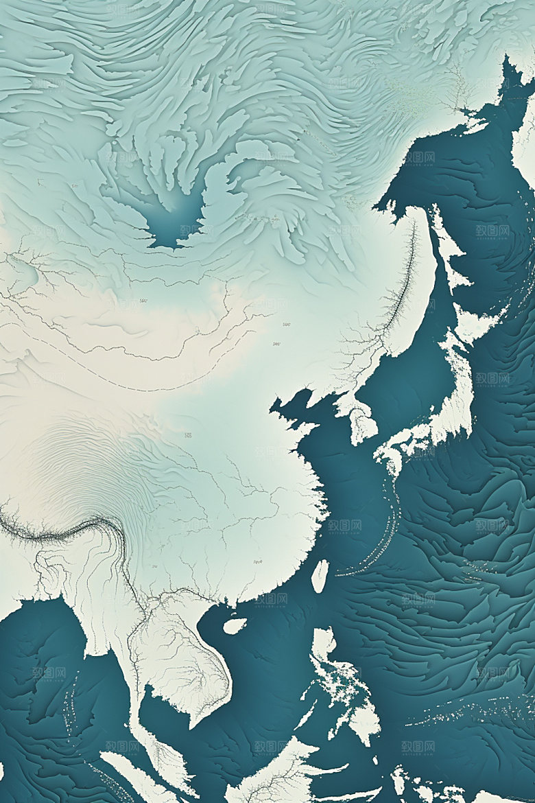 海浪复古传统纹样