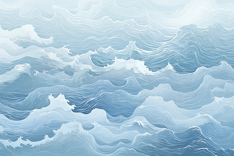 海浪水纹肌理纹样