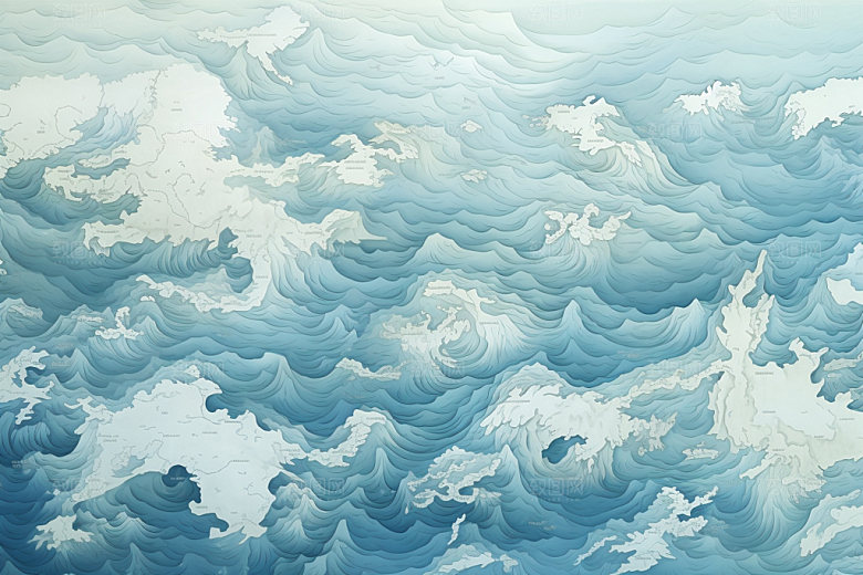 海浪纹理传统纹样